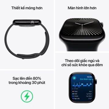 Apple Watch Series 10 46mm 4G Viền Titan Dây Cao Su Size S/M | Chính hãng Apple Việt Nam - Ảnh 6